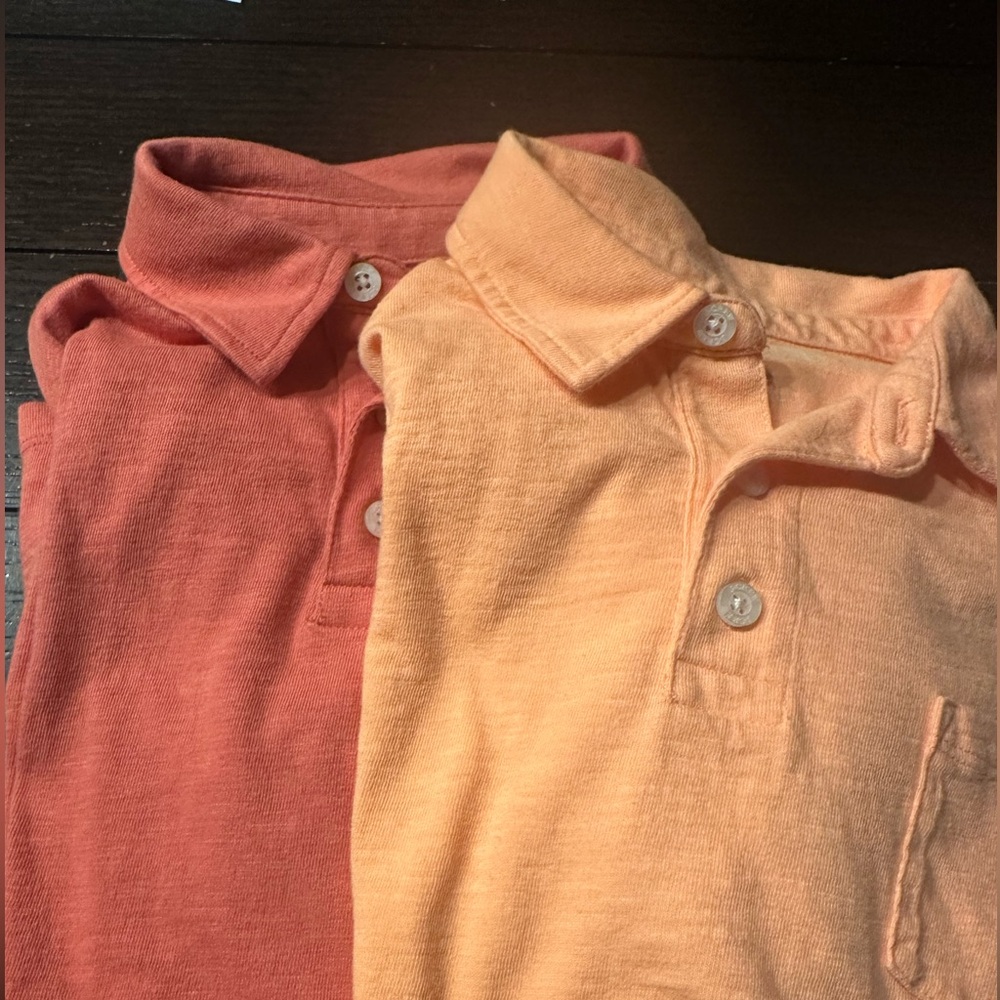 Crewcuts Kids Polo Shirt Duo - Coral & Orange